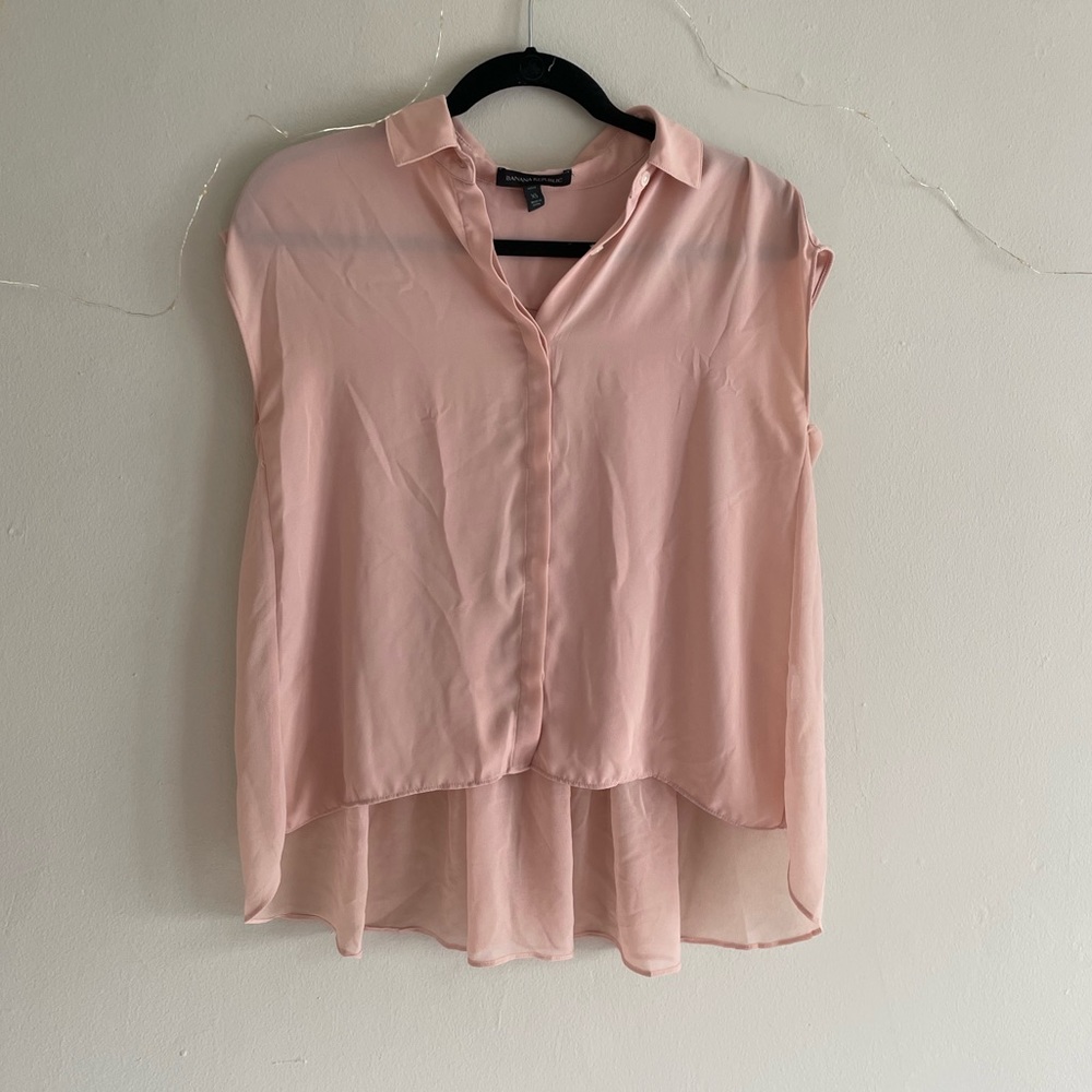Banana Republic Sheer Button-Up Top